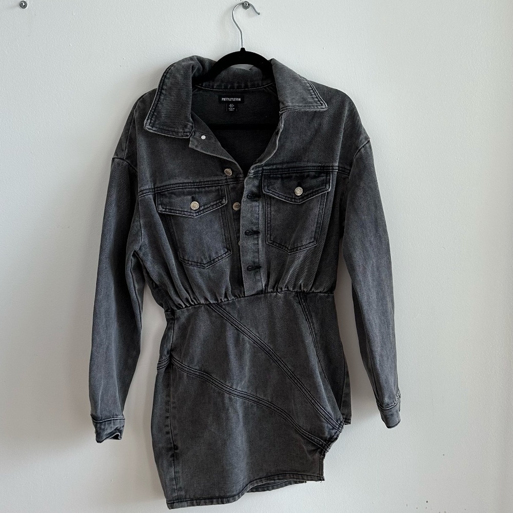 PLT long sleeve jeans dress US 2